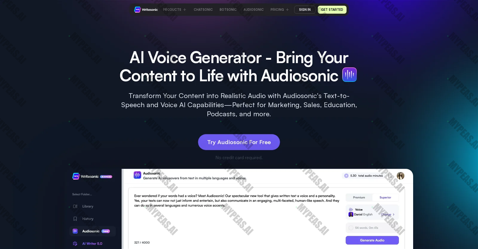 Audiosonic screenshot