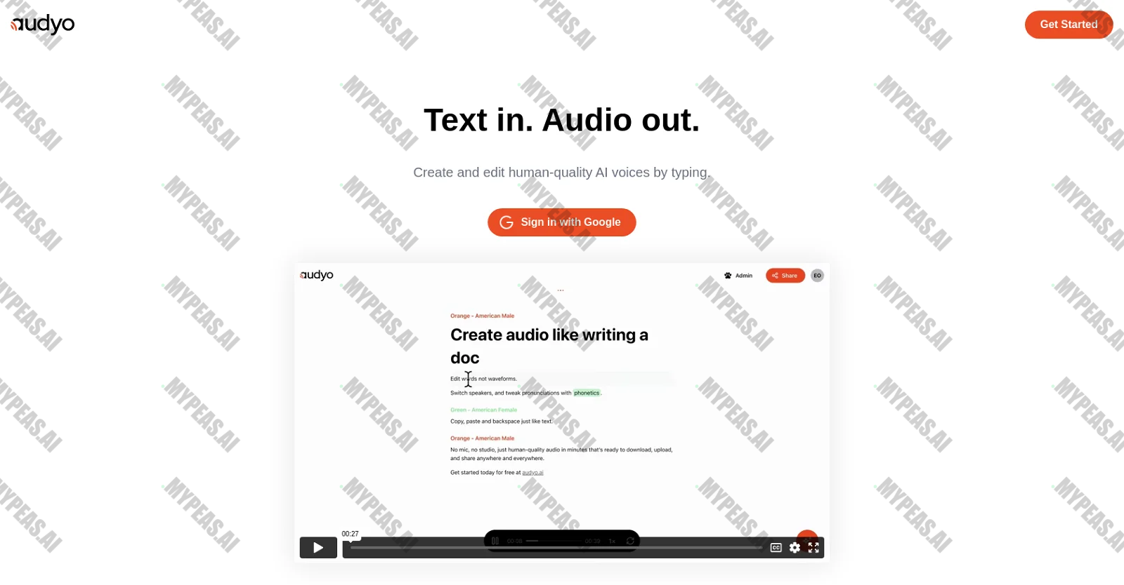 Audyo screenshot