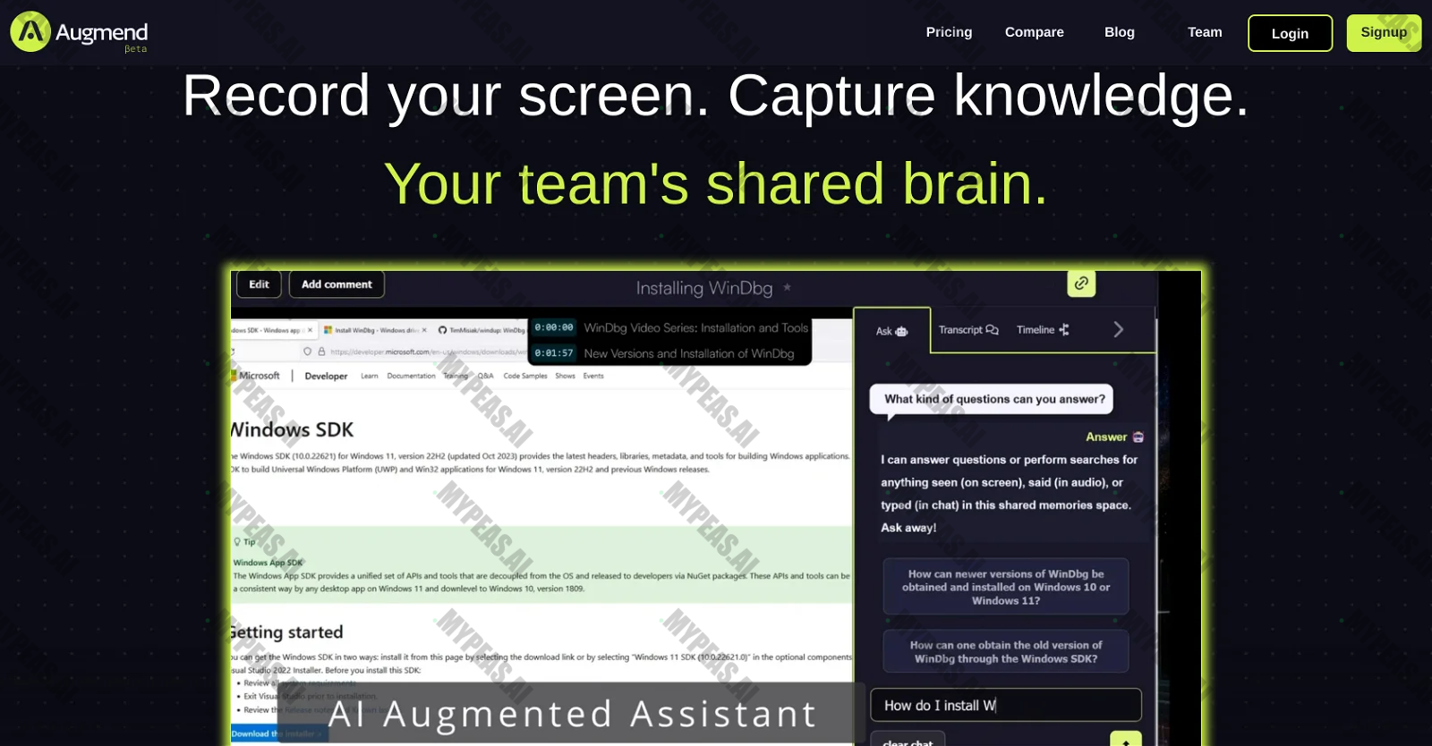 Augmend screenshot