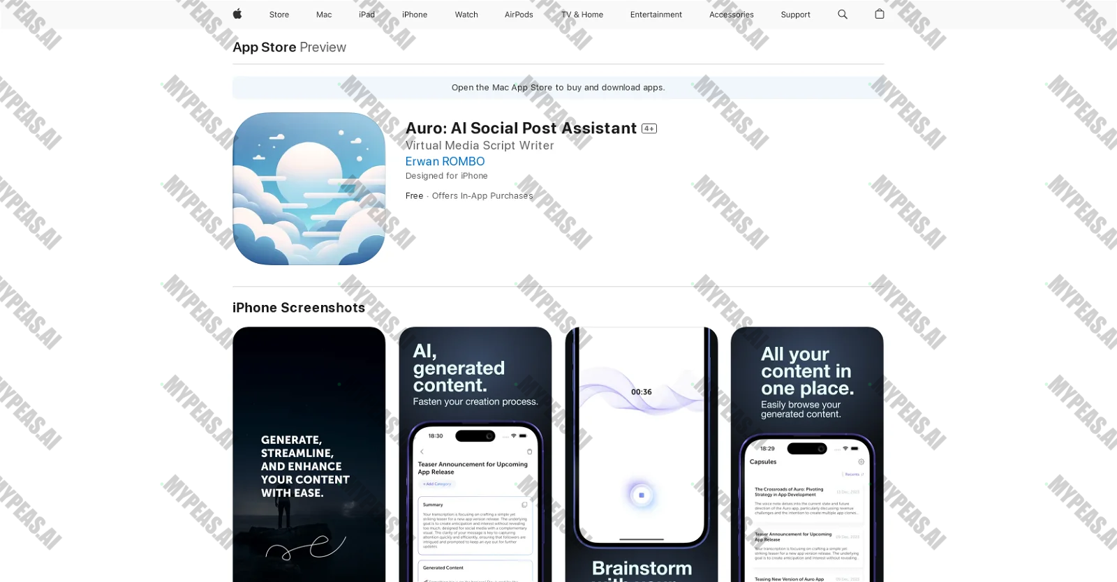 Auro: AI Social Post Assistant screenshot