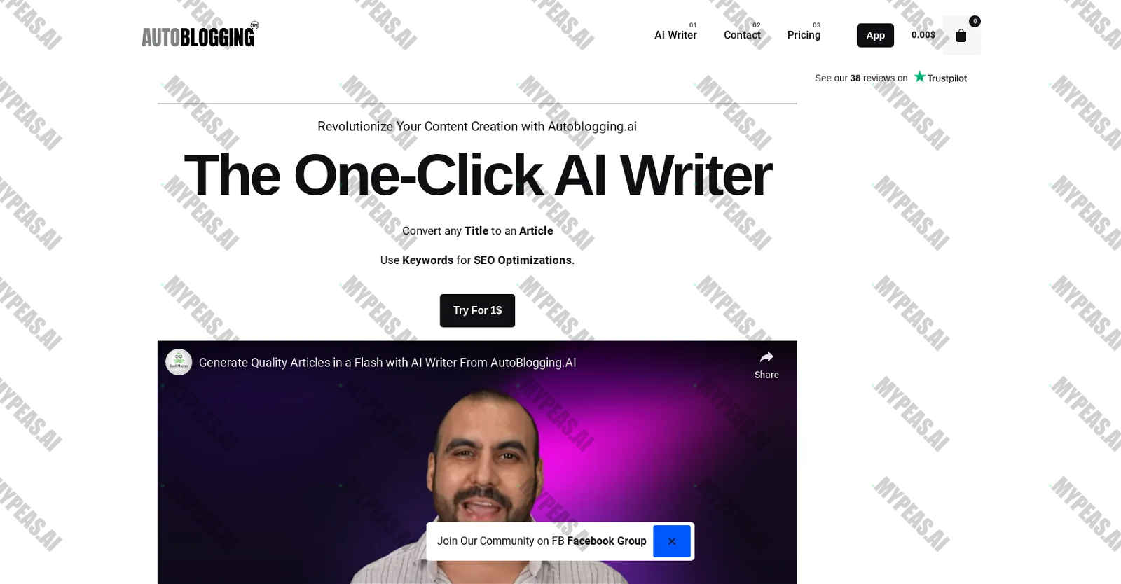 Autoblogging screenshot