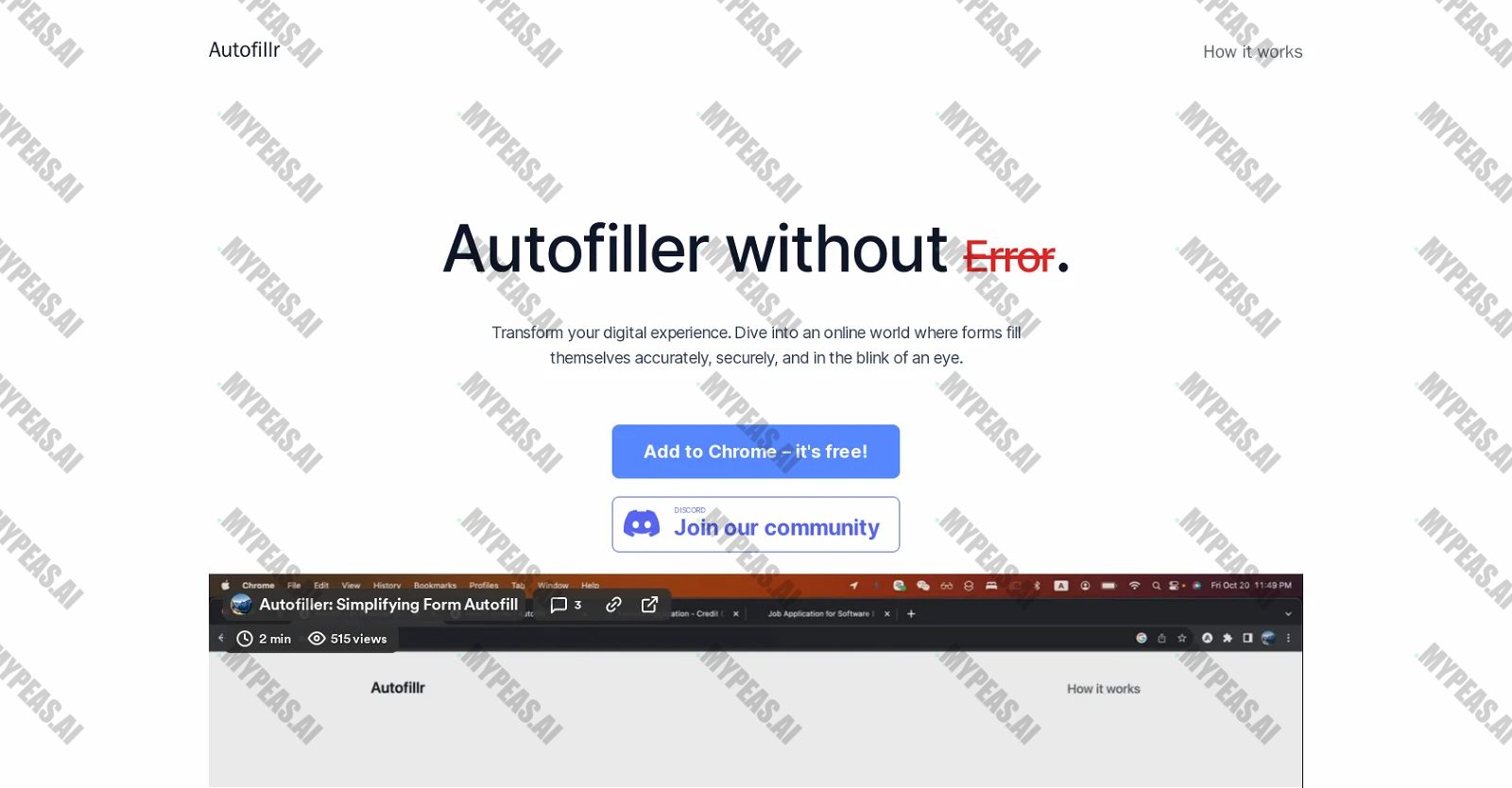 Autofillr screenshot