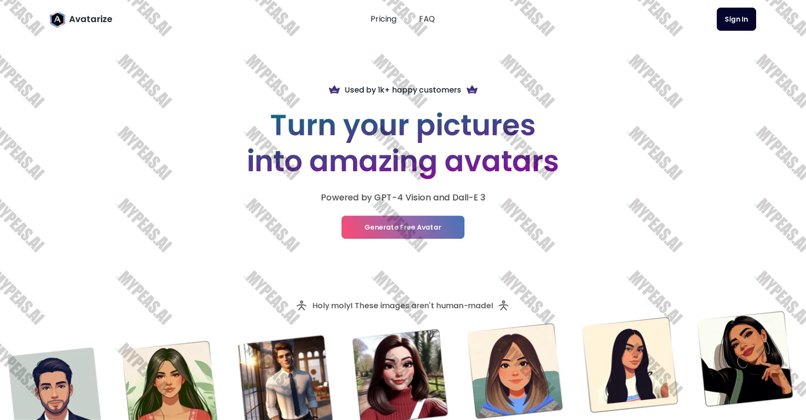 Avatarize screenshot