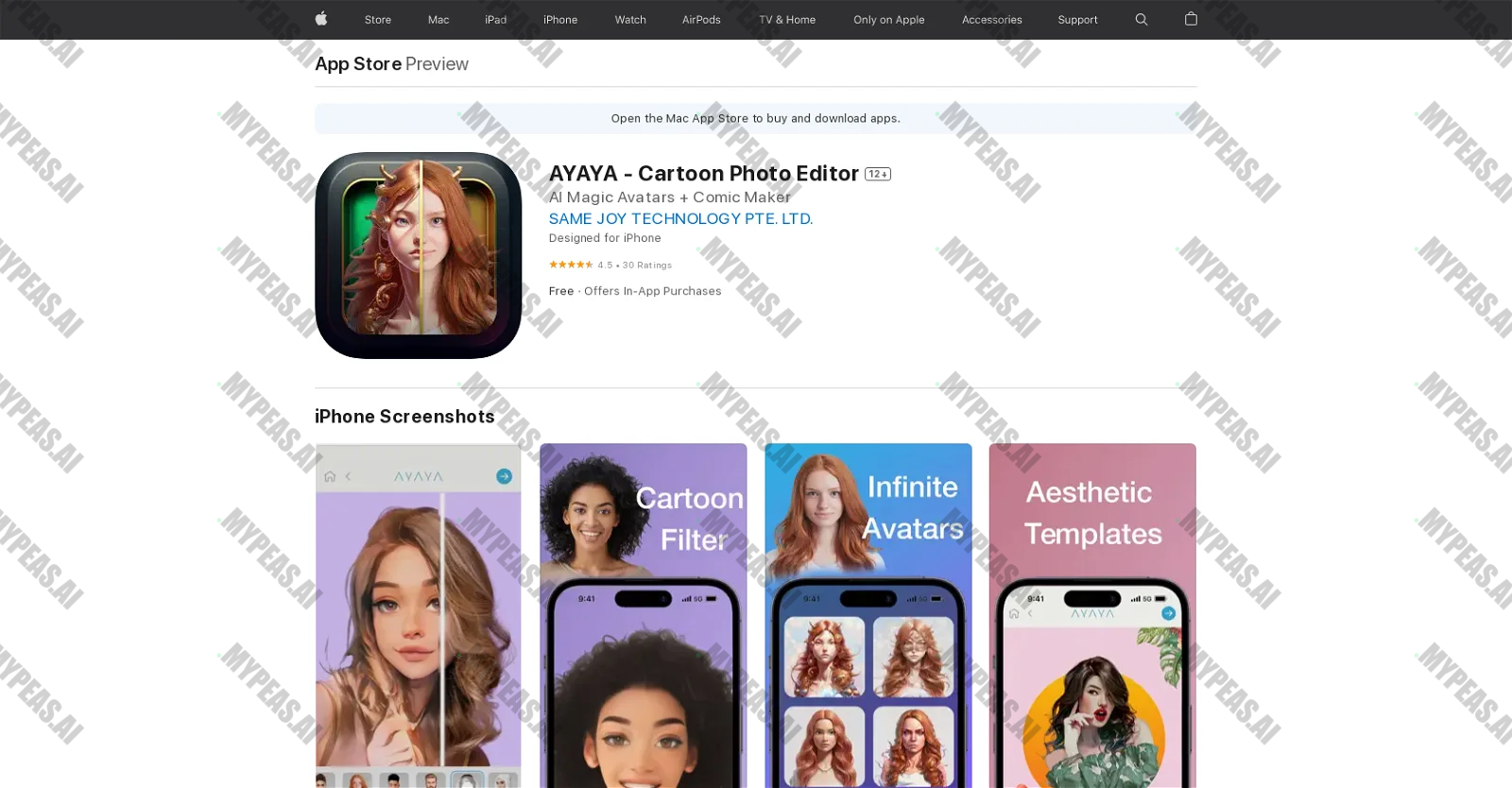 AYAYA - Cartoon Photo Editor screenshot