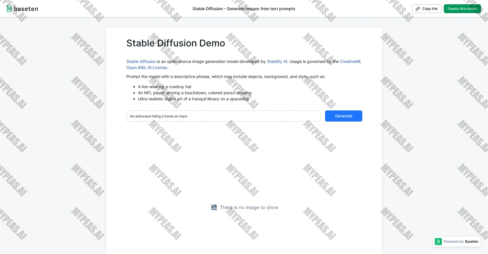 Baseten screenshot