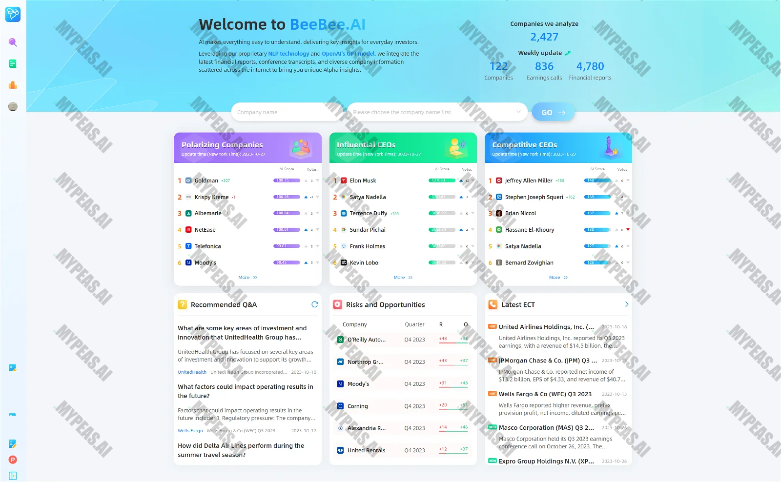 Beebee.com screenshot