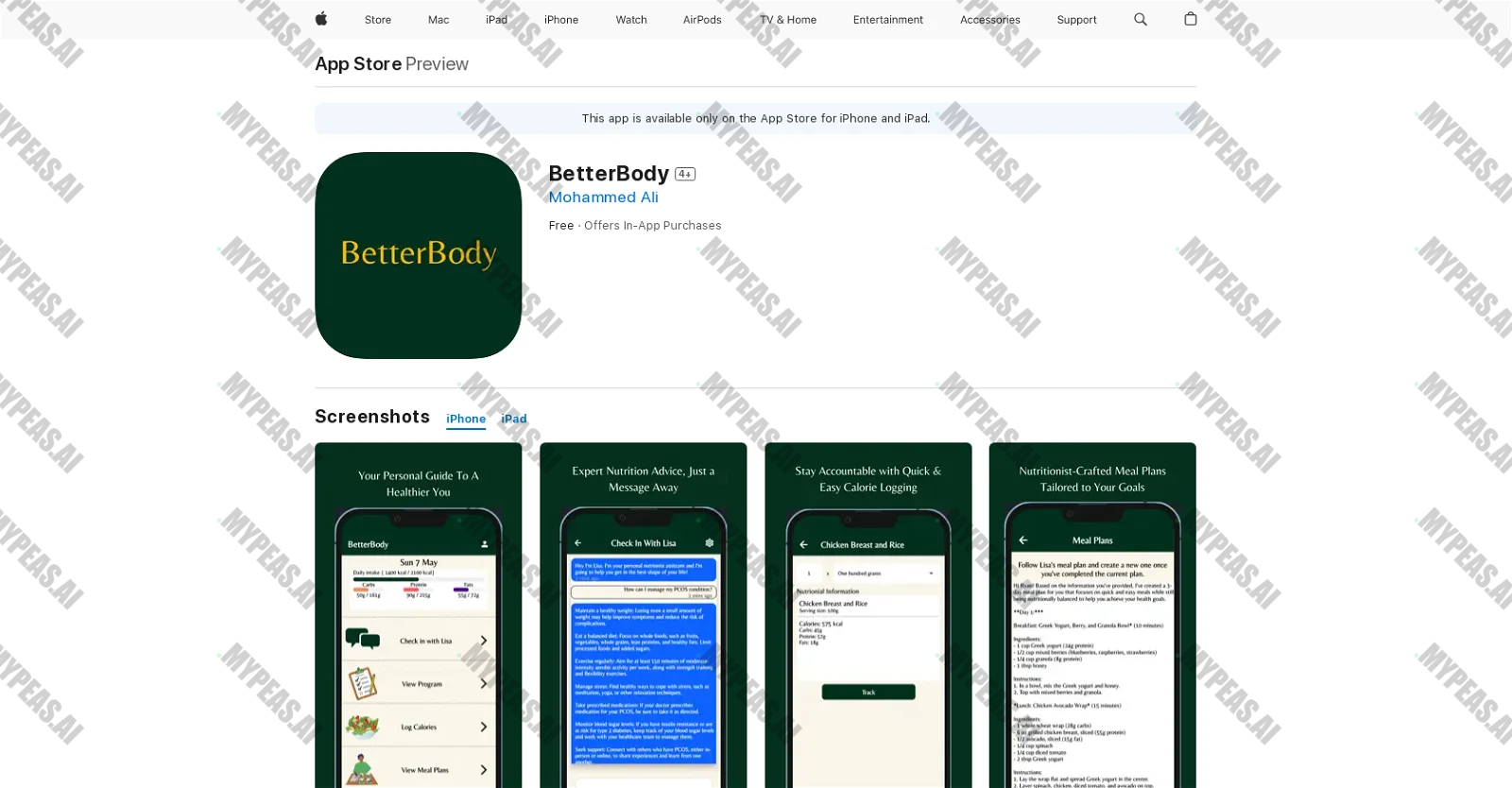 BetterBody screenshot