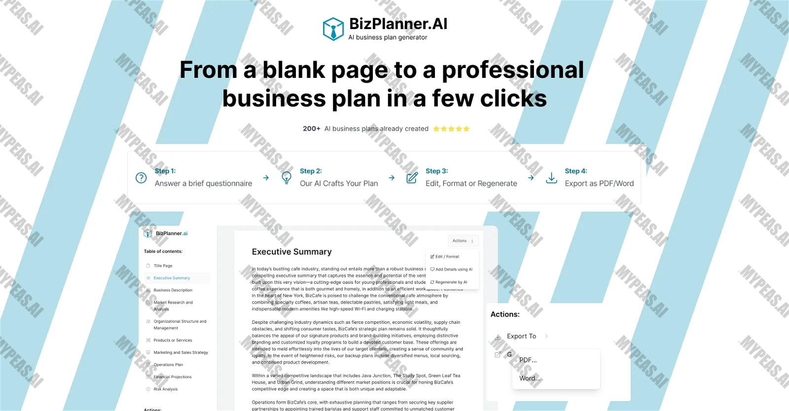BizPlanner AI screenshot