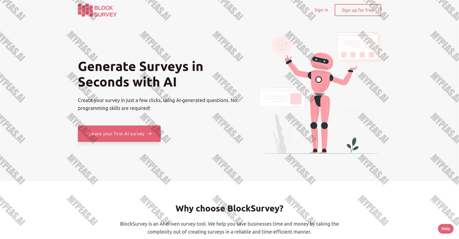 Blocksurvey screenshot