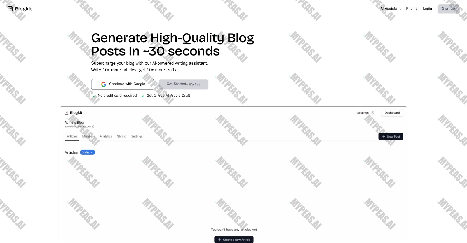 Blogkit screenshot