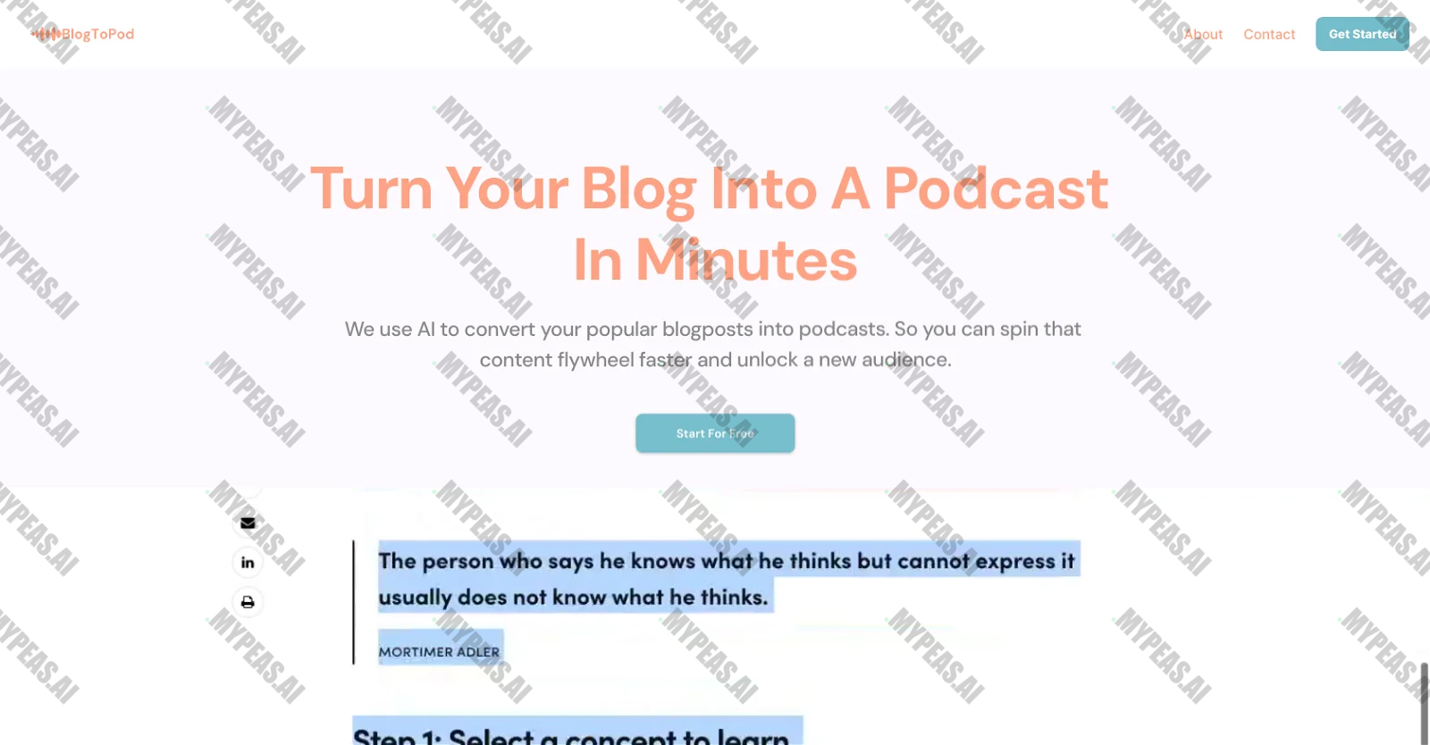 Blogtopod screenshot