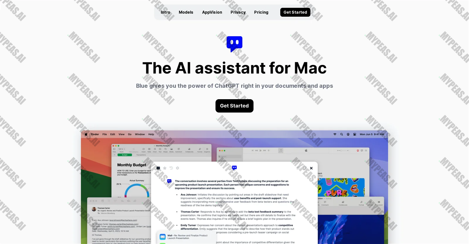 Blue - ChatGPT for Mac screenshot