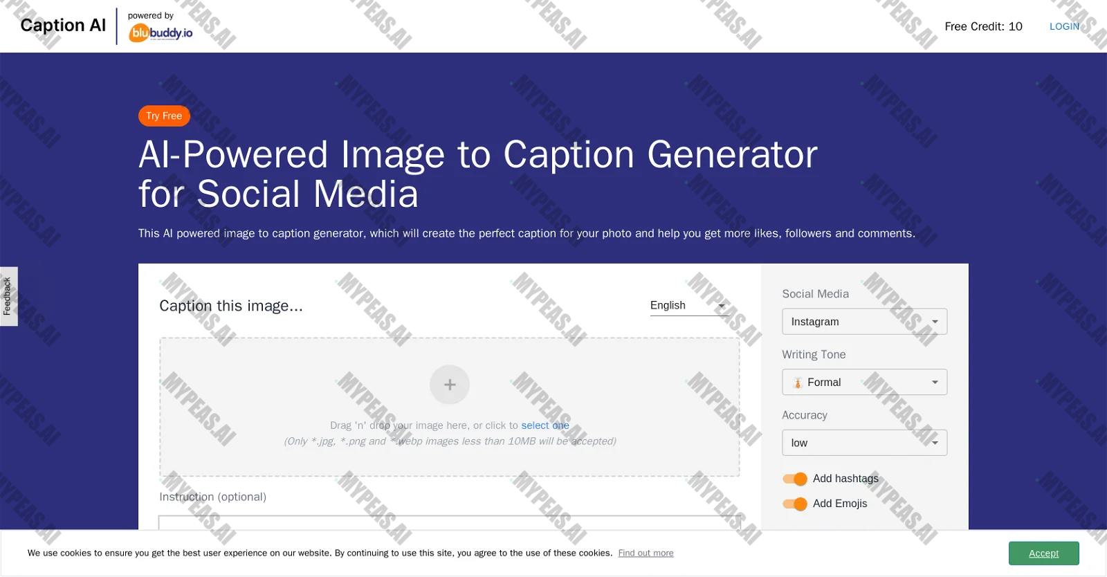 Bluebuddy Caption AI screenshot