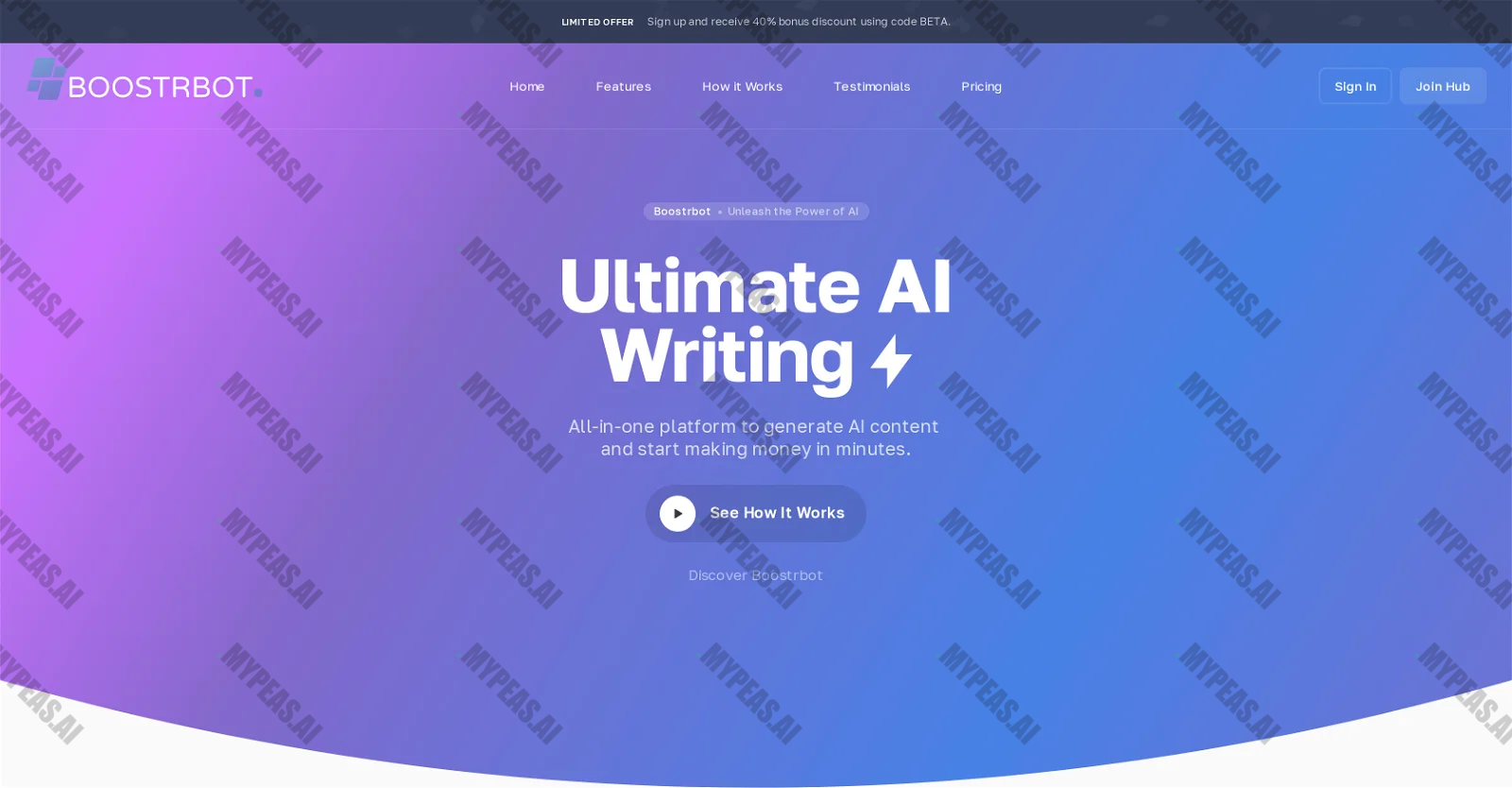 Boostrbot screenshot