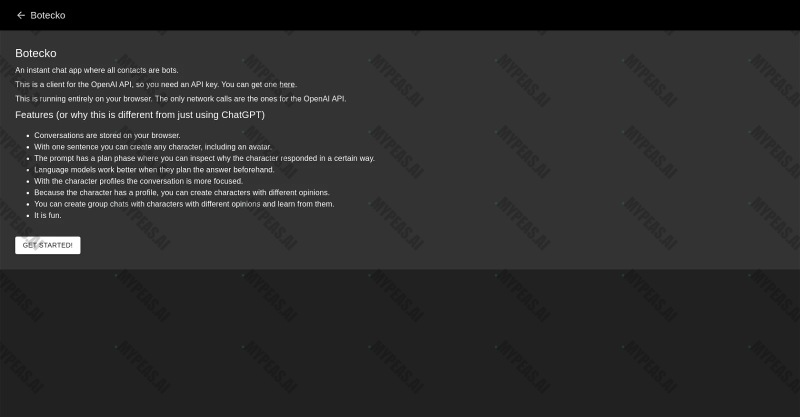 Botecko screenshot