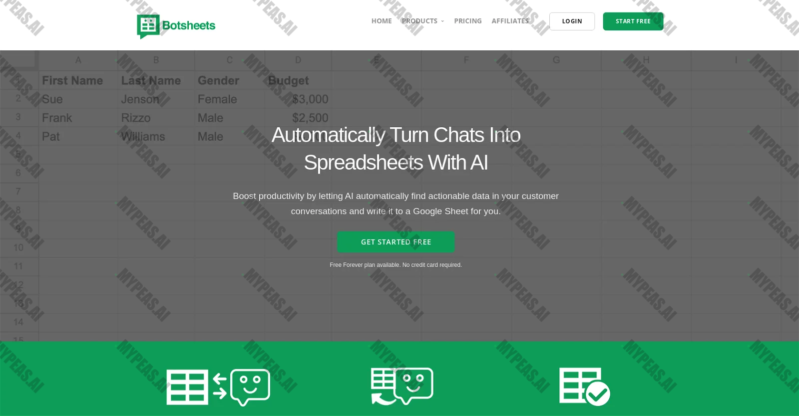 Botsheets screenshot