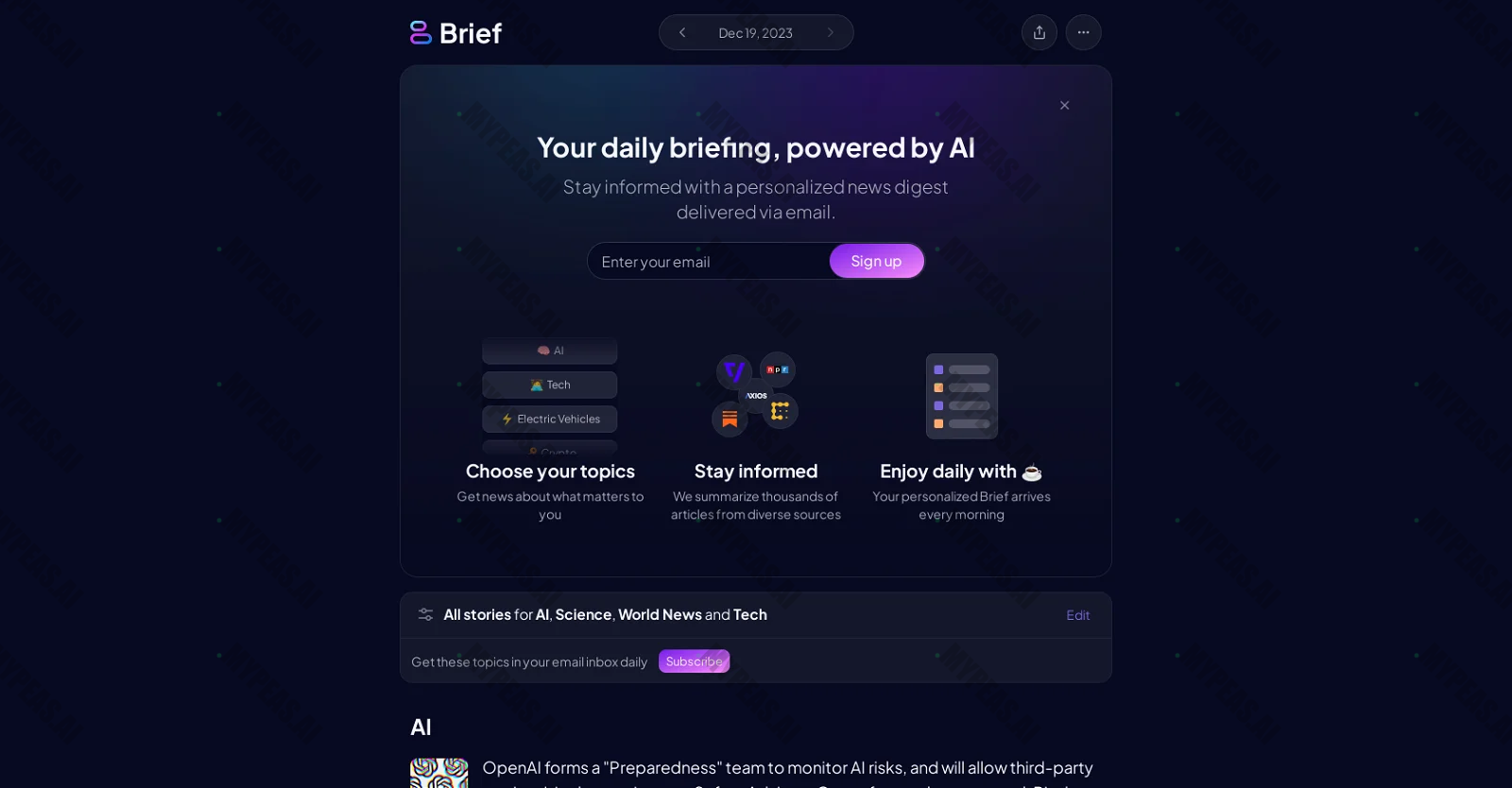 Brief News screenshot