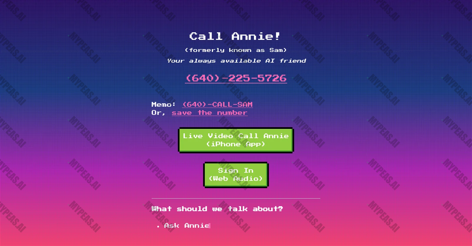 Call Annie screenshot