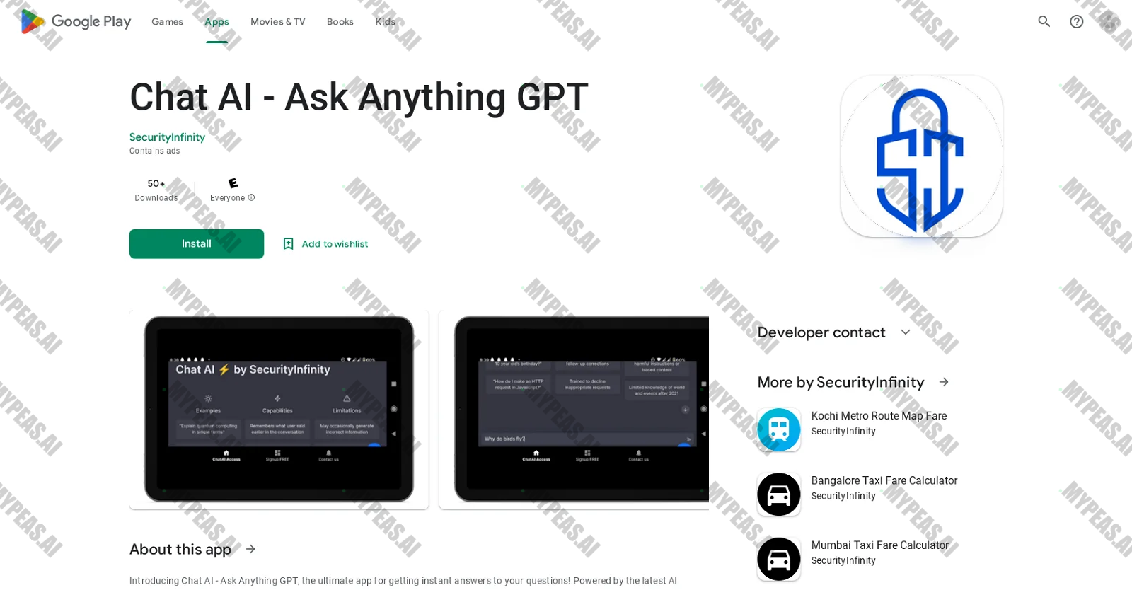 Chat AI by SecurityInfinity screenshot