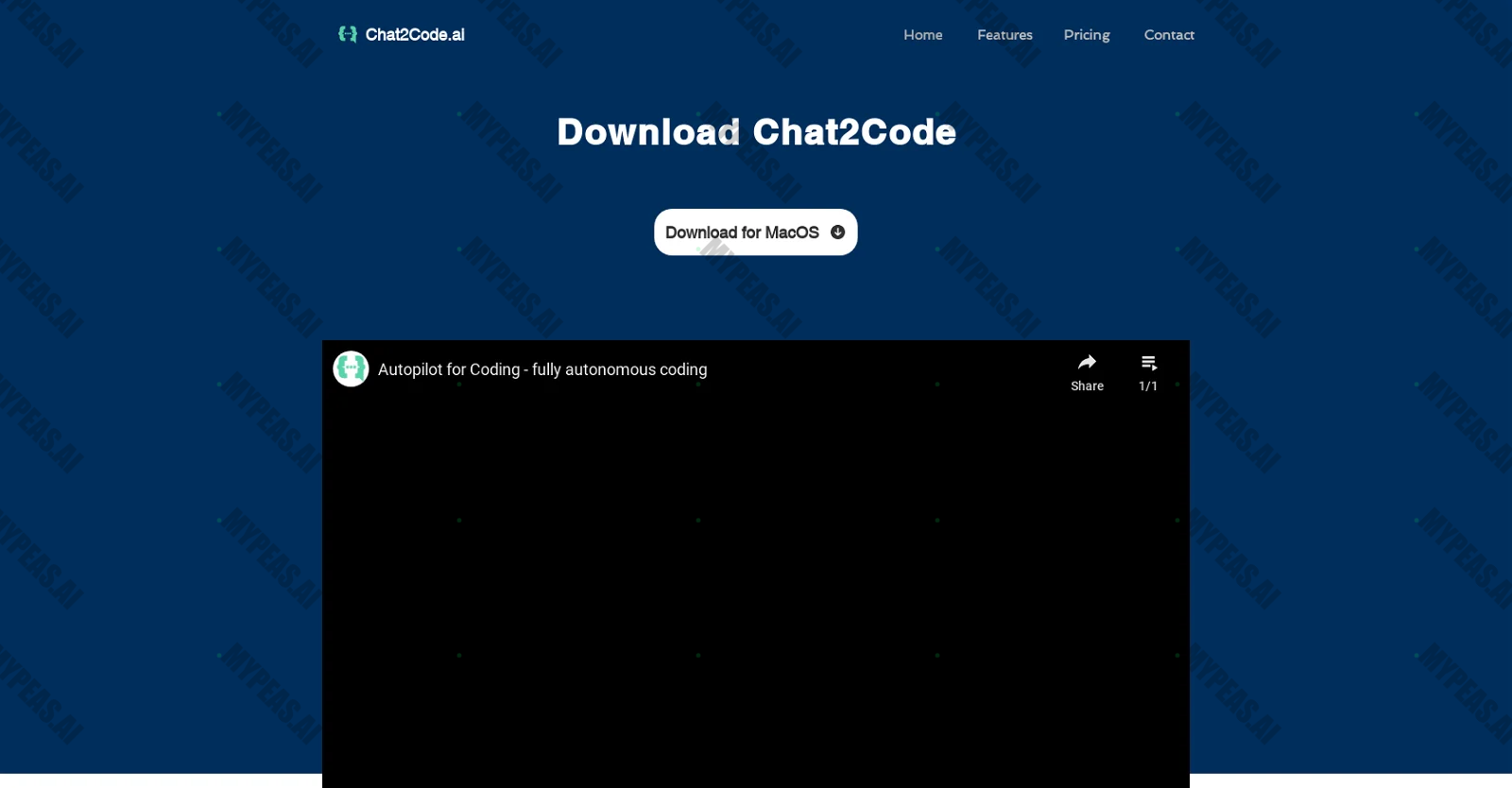 Chat2code.ai screenshot