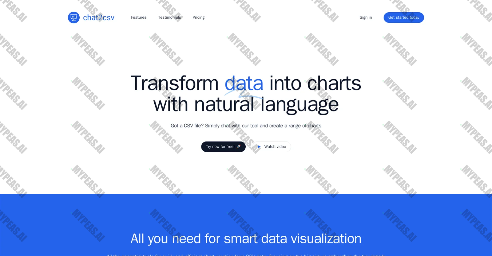 Chat2CSV screenshot
