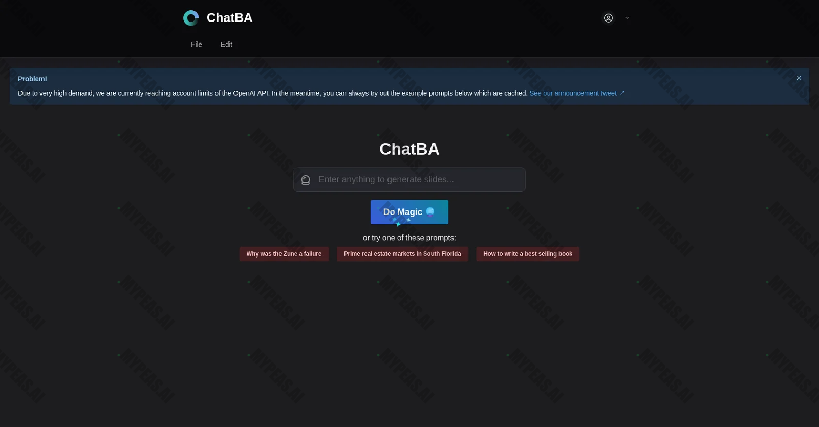 ChatBA screenshot