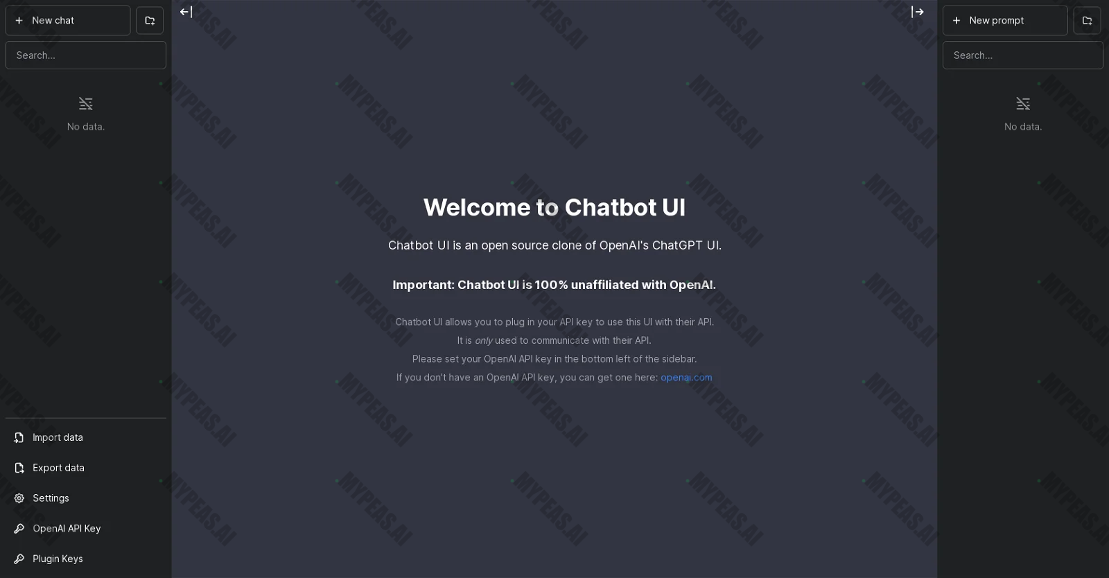 Chatbot UI screenshot