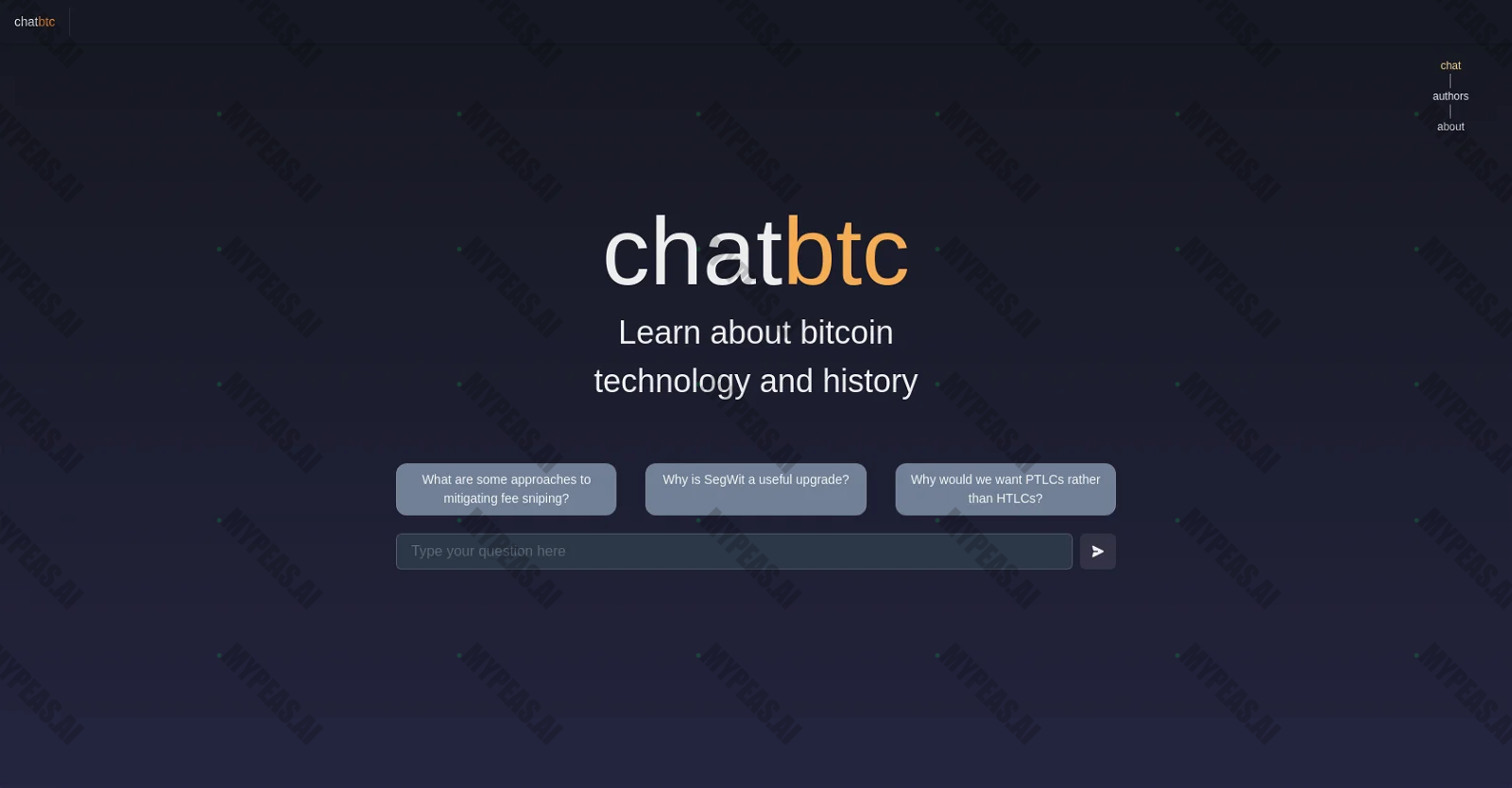 ChatBTC screenshot