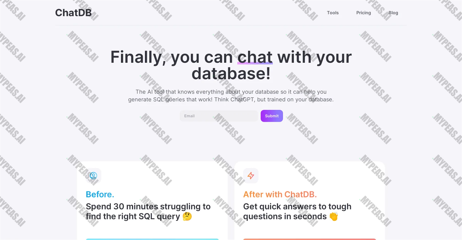 ChatDB screenshot
