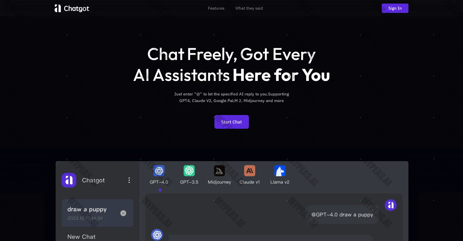 Chatgot screenshot