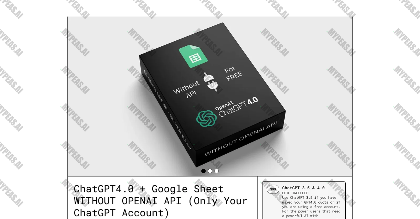 ChatGPT+ Google Sheet screenshot