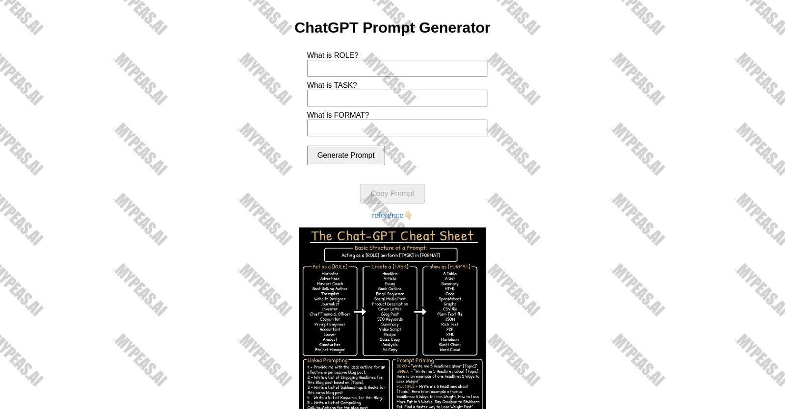 ChatGPTPromptGenerator screenshot