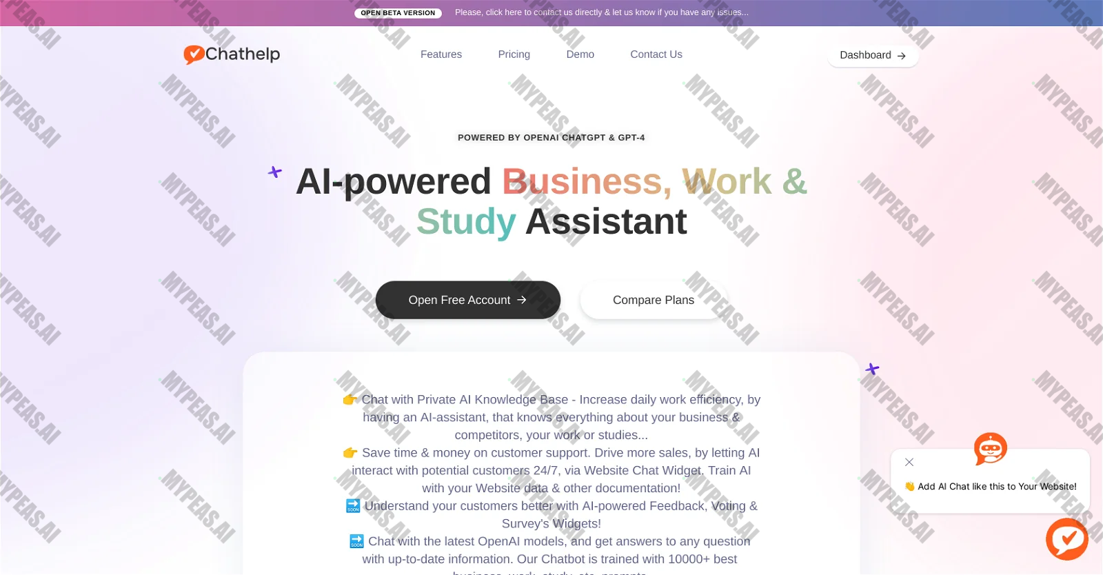 ChatHelp.ai screenshot