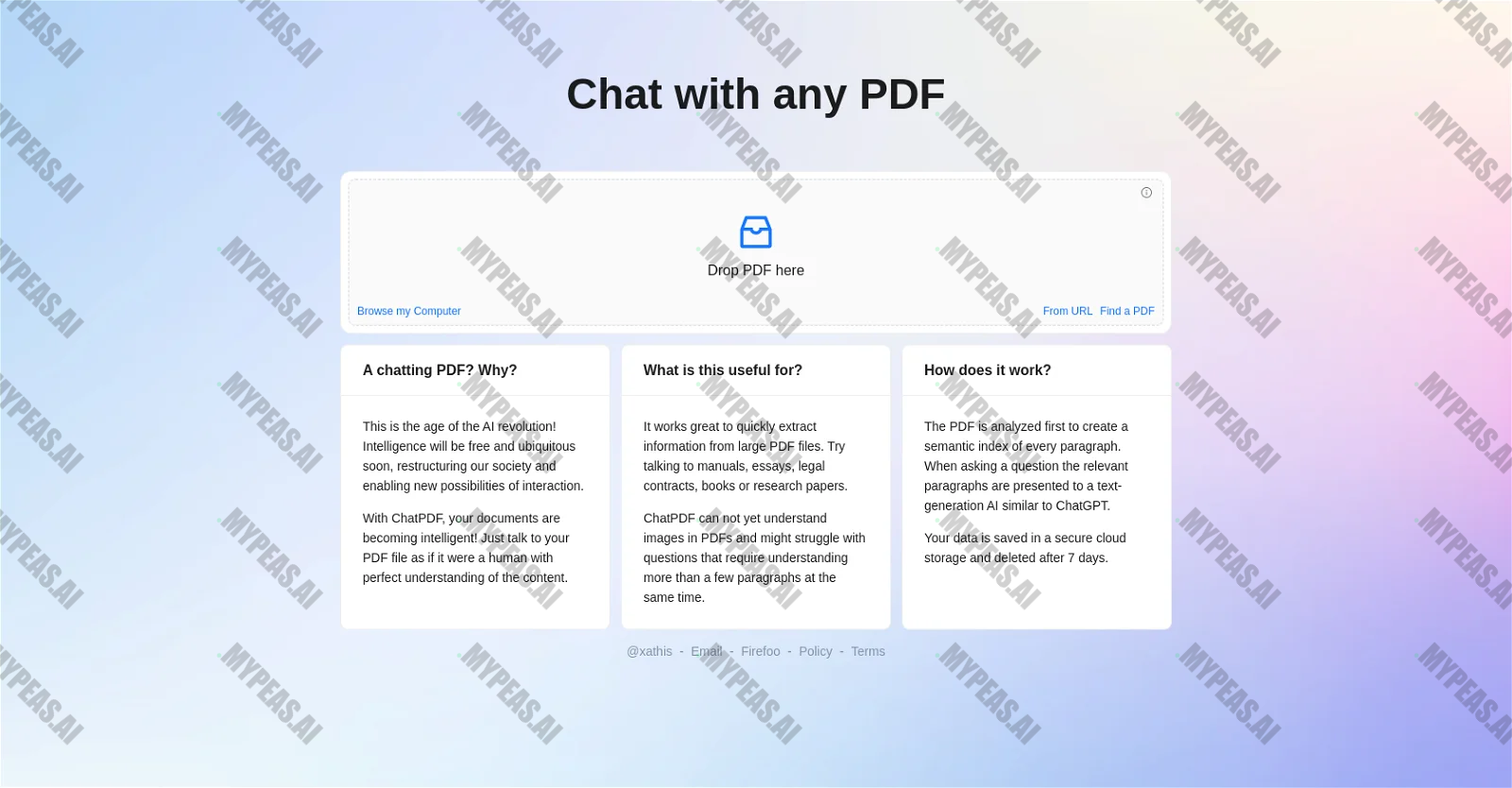 ChatPDF screenshot