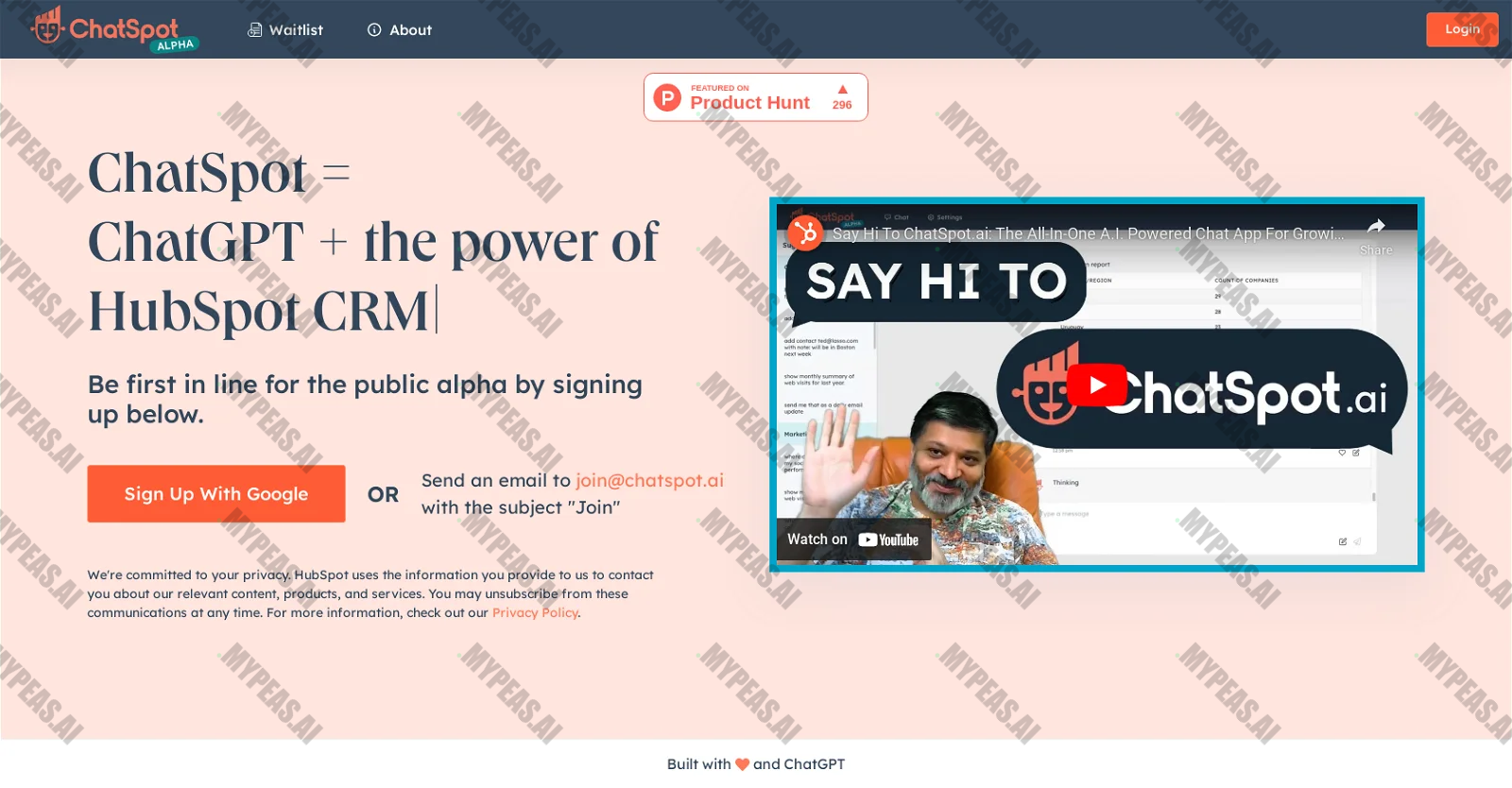 ChatSpot screenshot