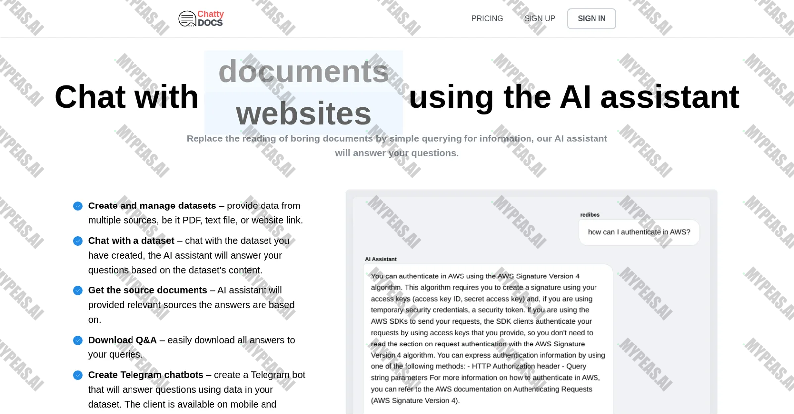 ChattyDocs screenshot