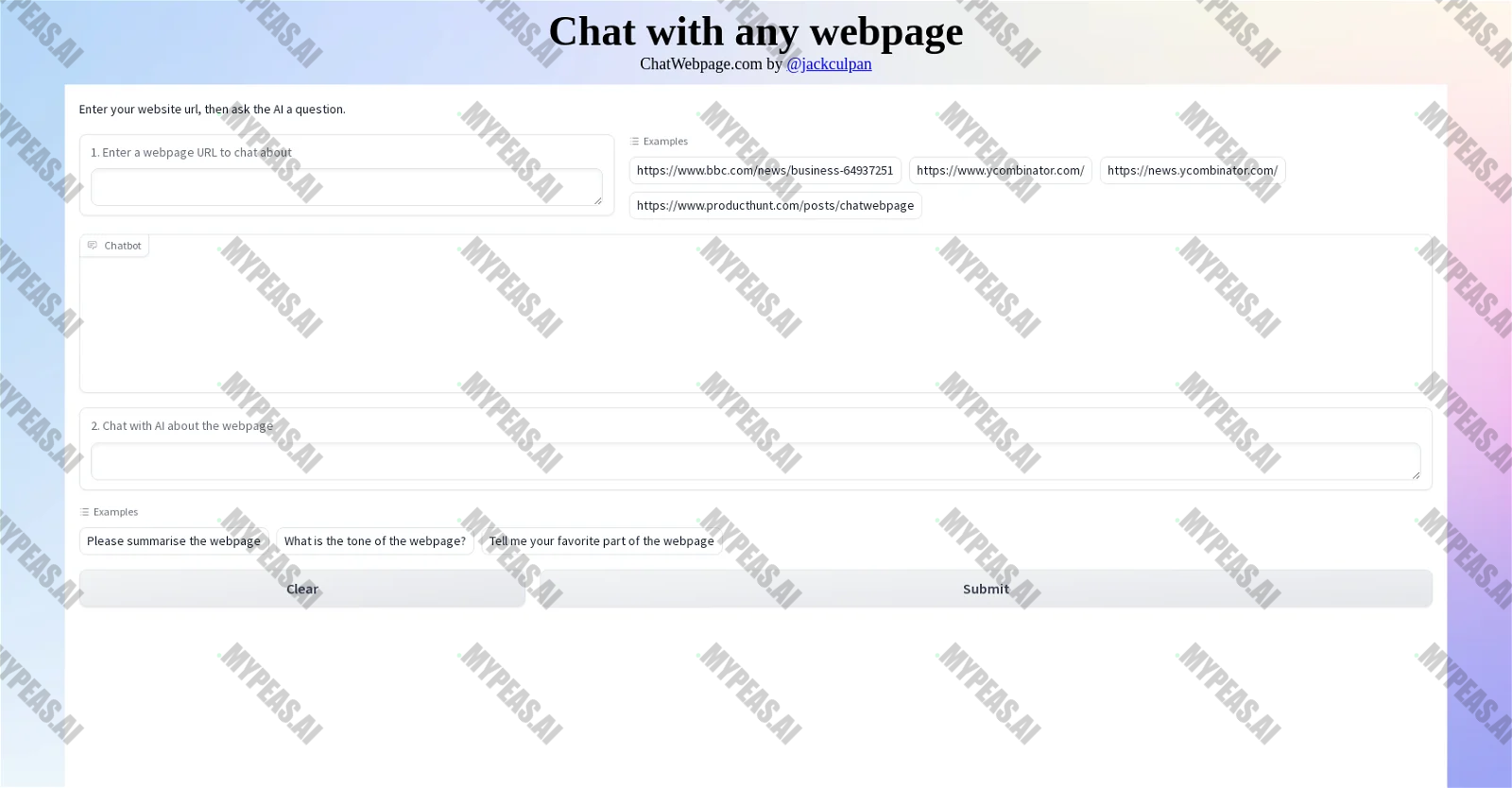 ChatWebpage screenshot