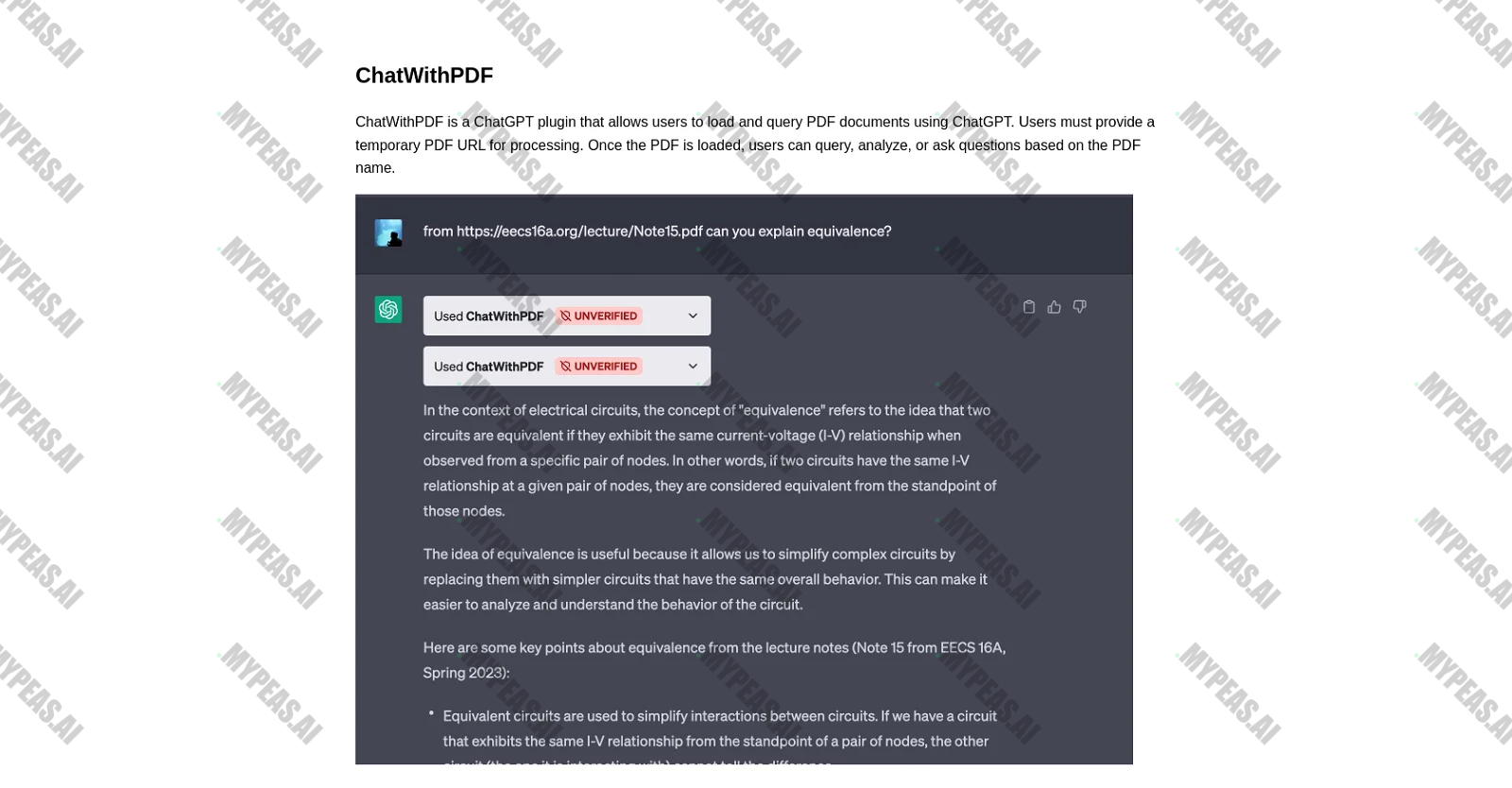 ChatWithPDF screenshot