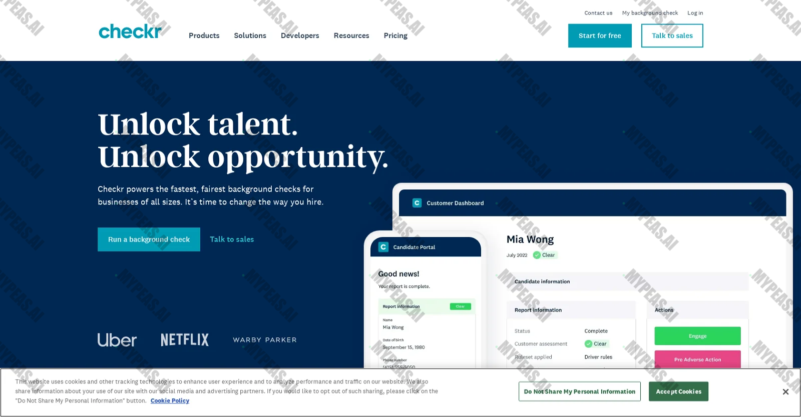 Checkr screenshot