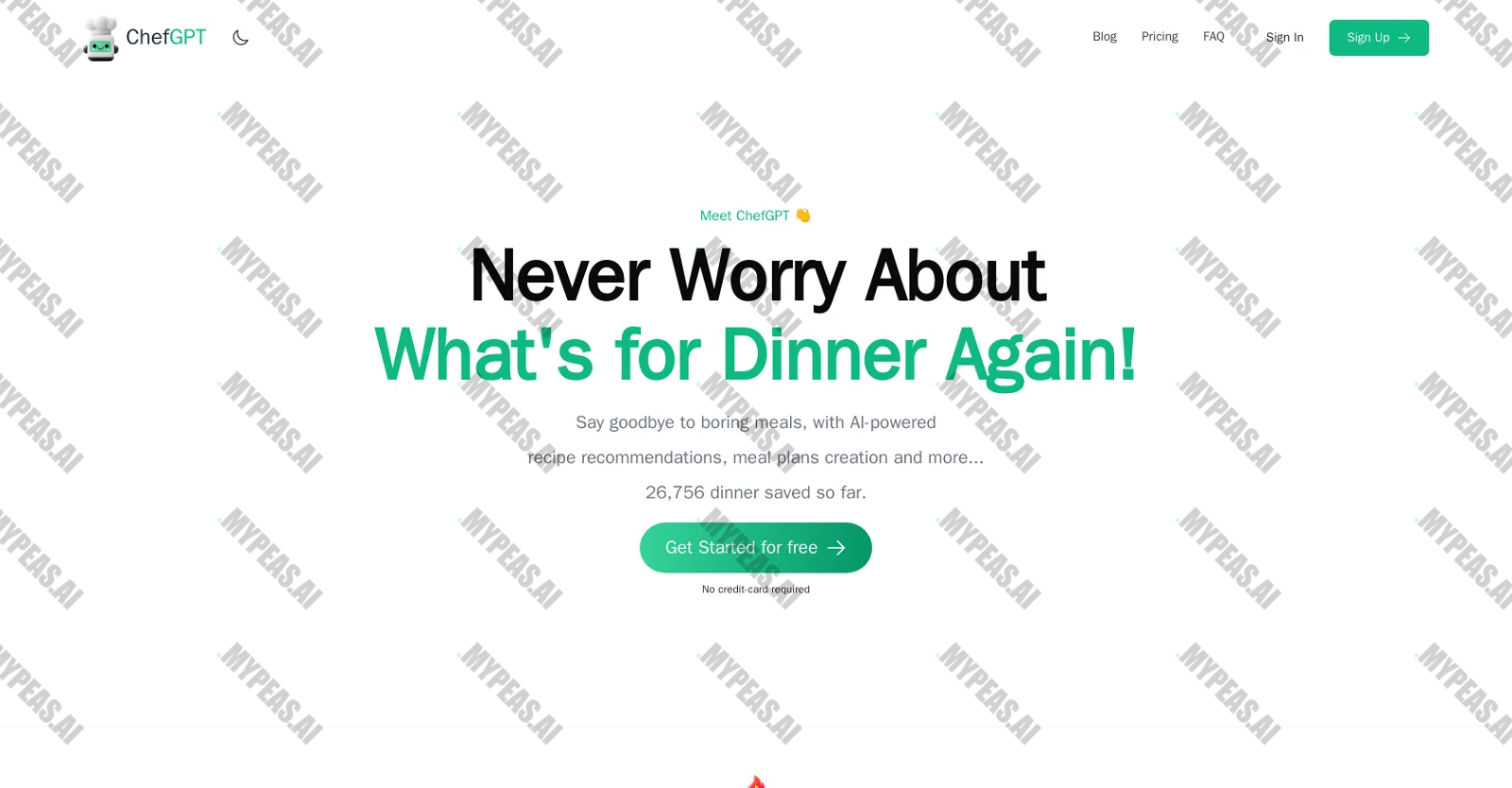 ChefGPT screenshot