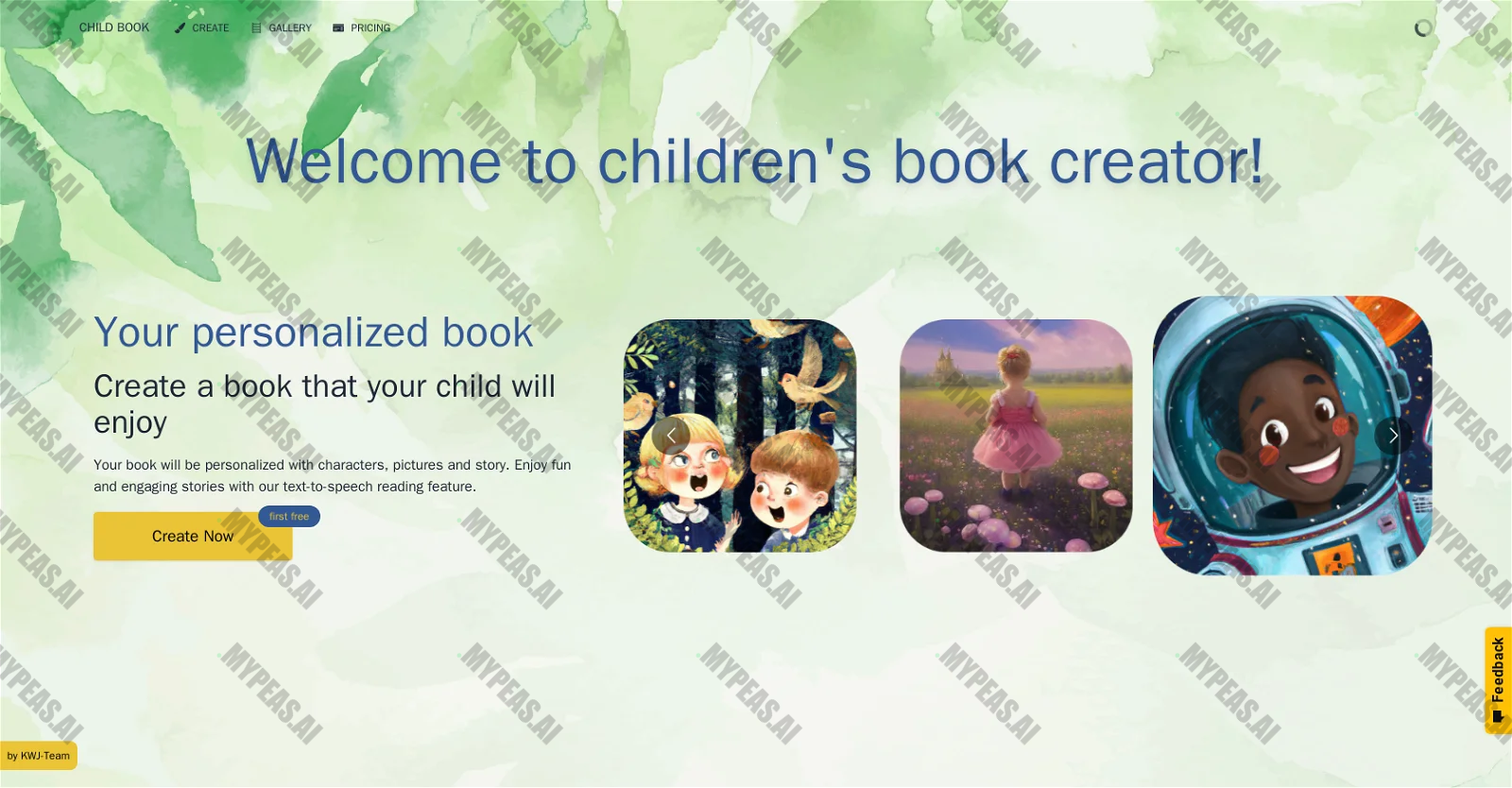 Childbook screenshot