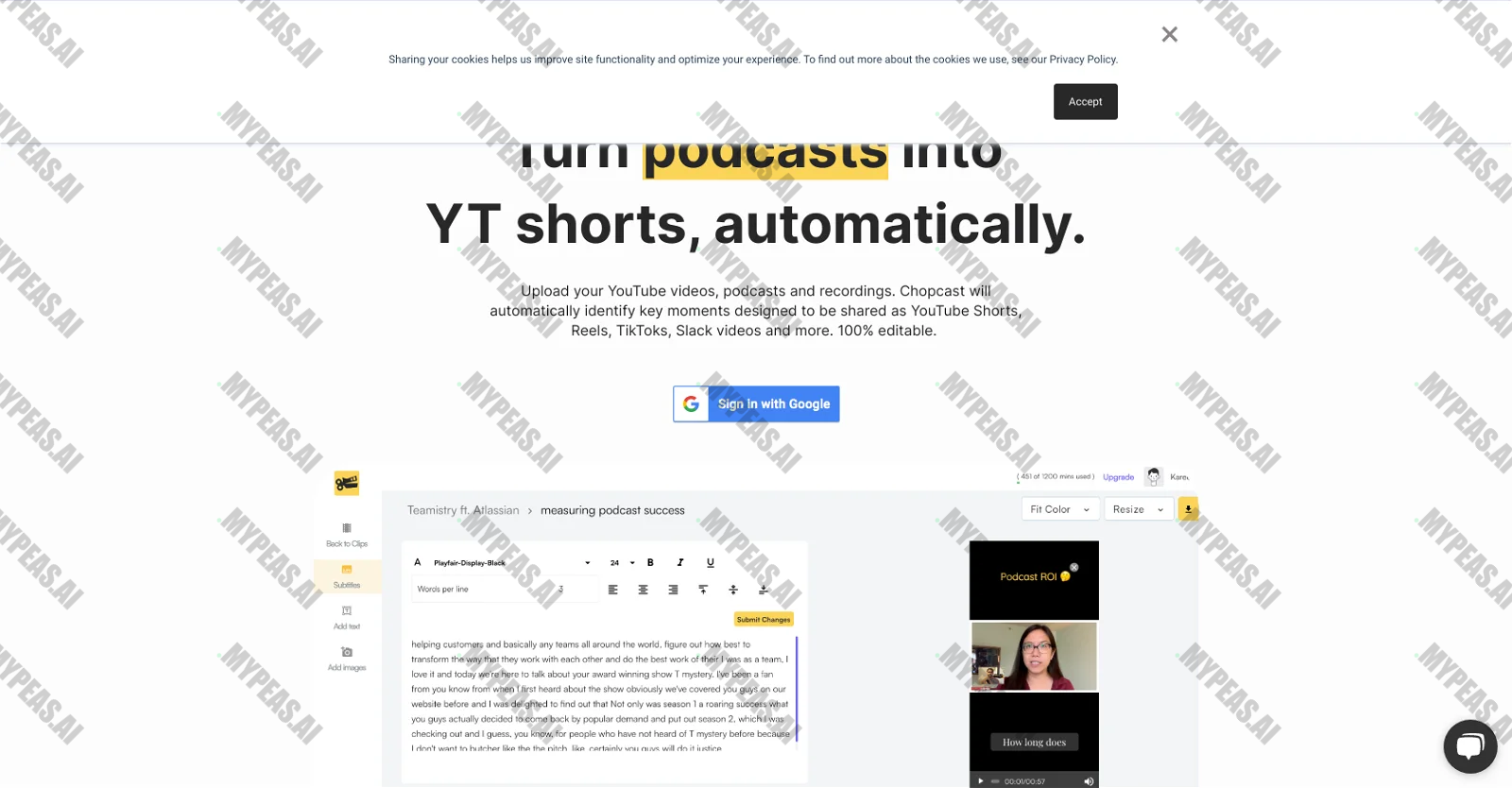 Chopcast screenshot