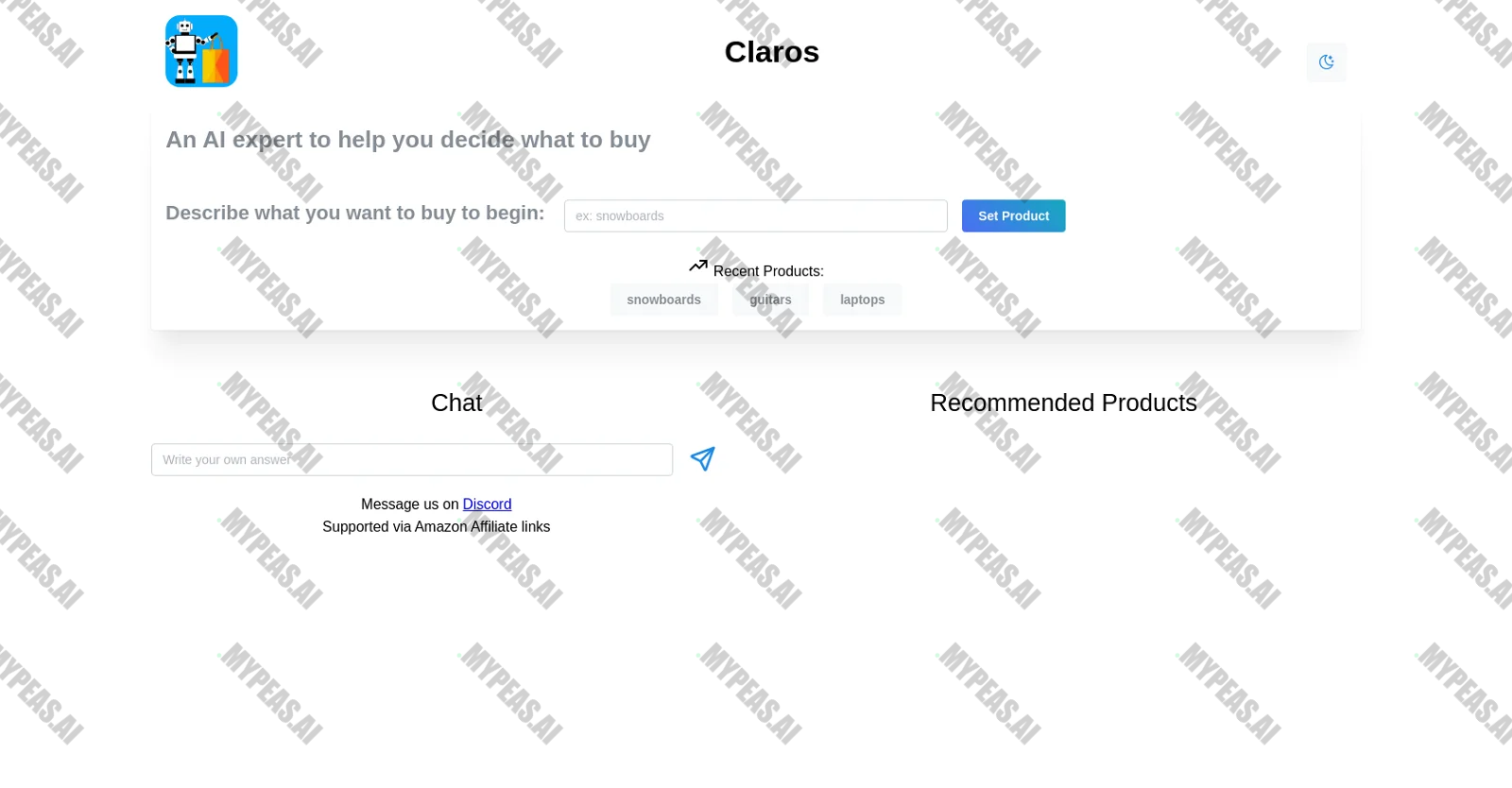 Claros screenshot
