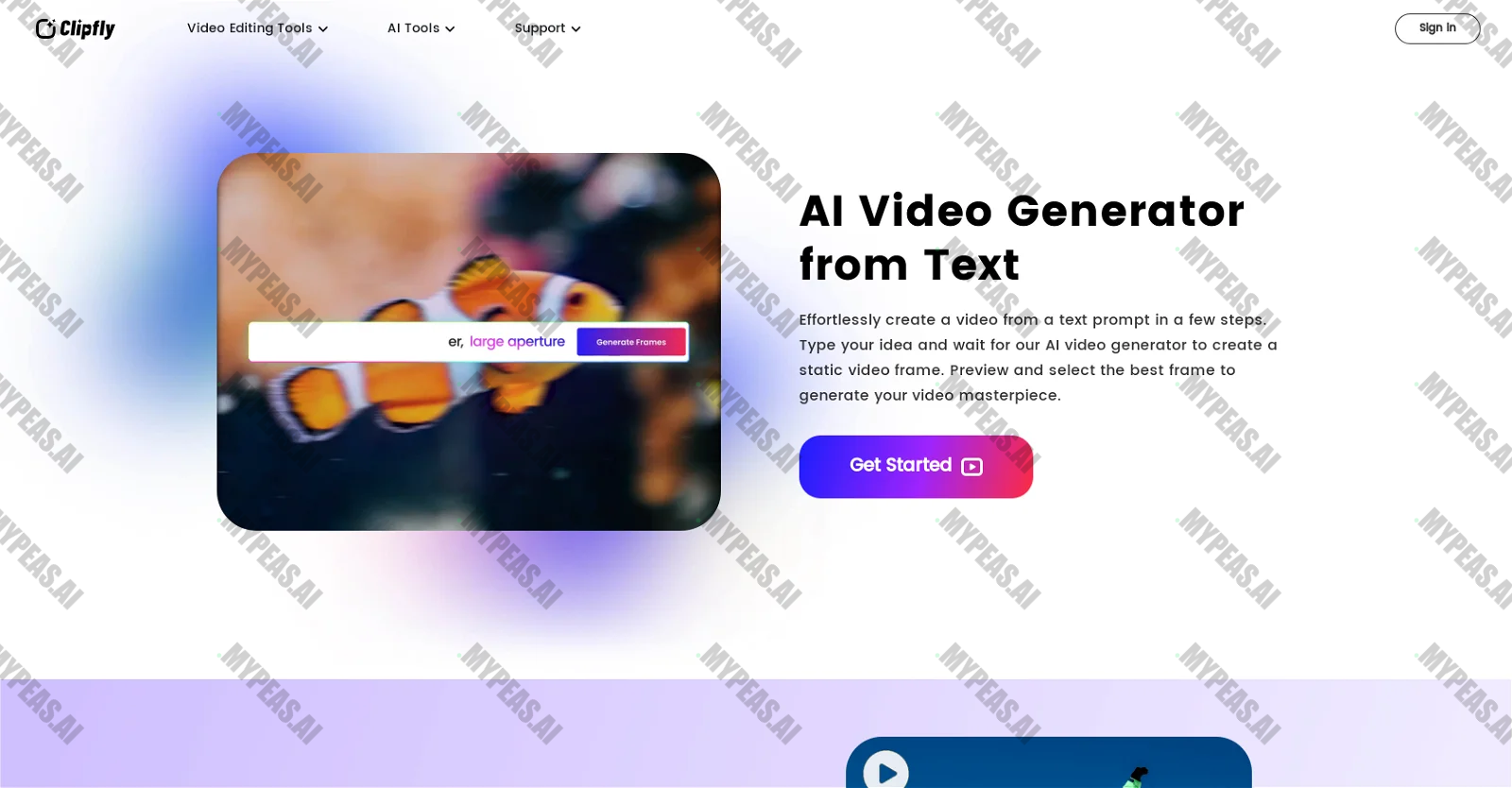 Clipfly AI Video Generator screenshot