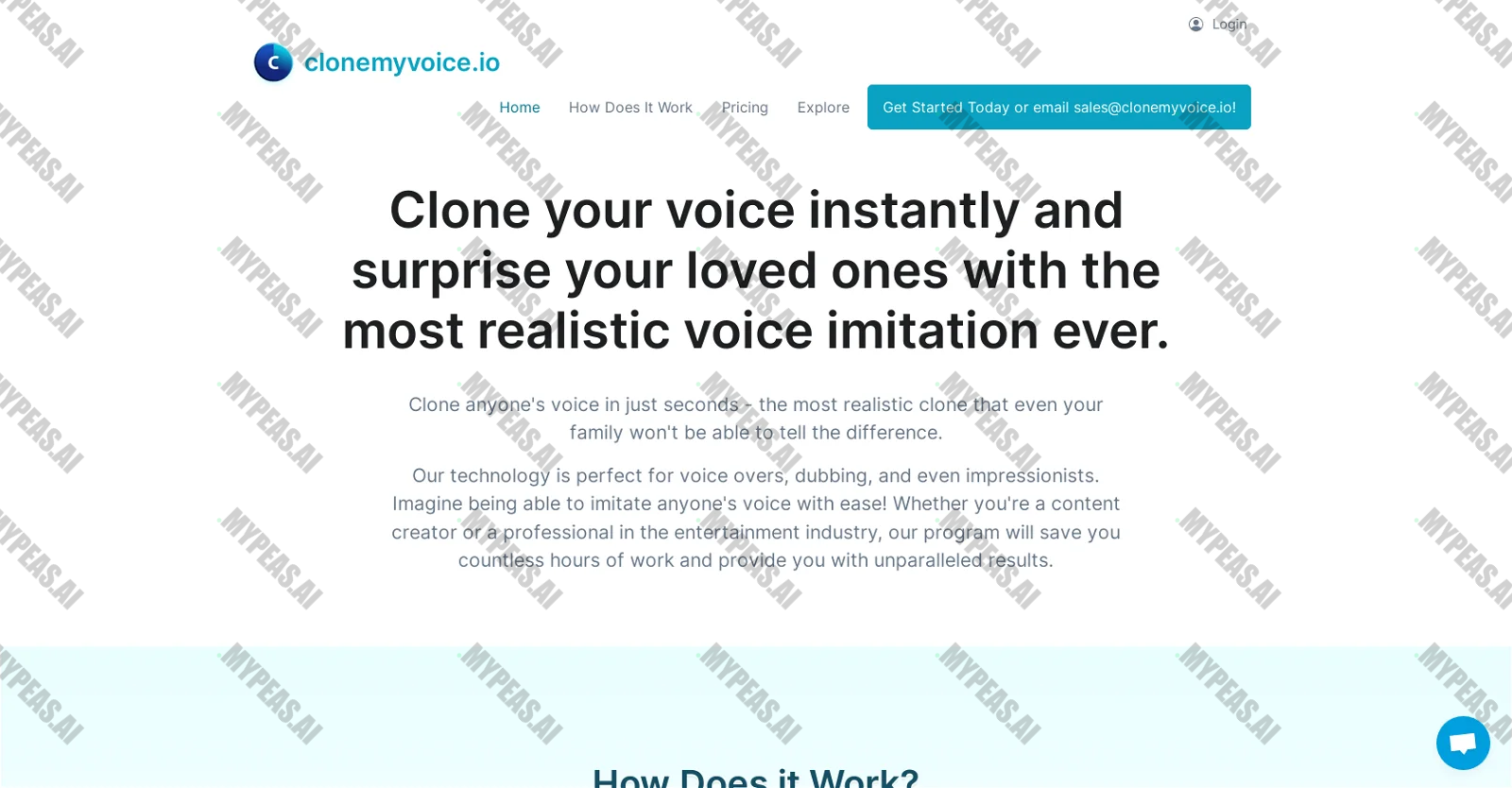 Clonemyvoice screenshot