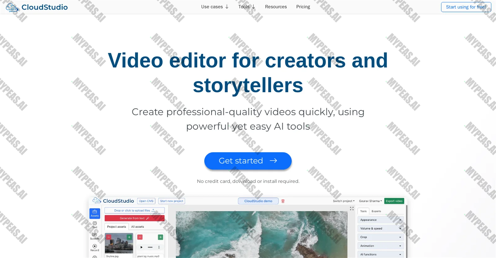 CloudStudio screenshot
