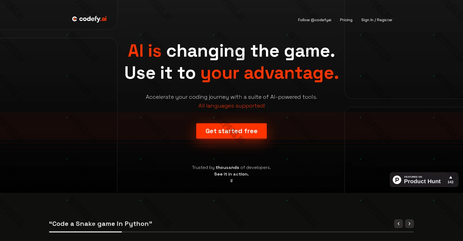 Codefy screenshot