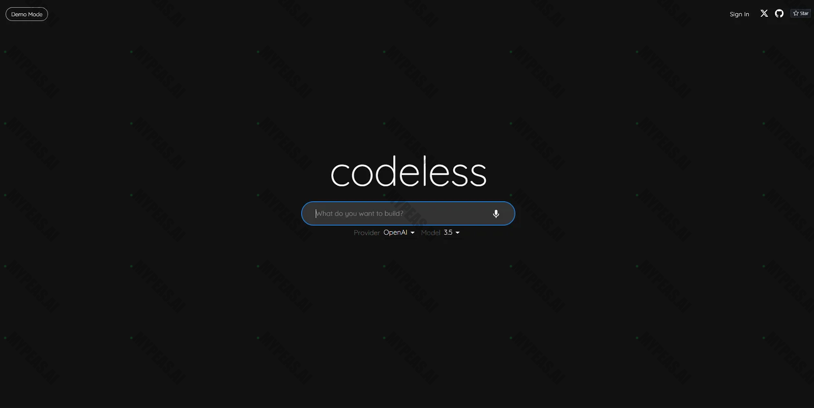 CodelessAI screenshot