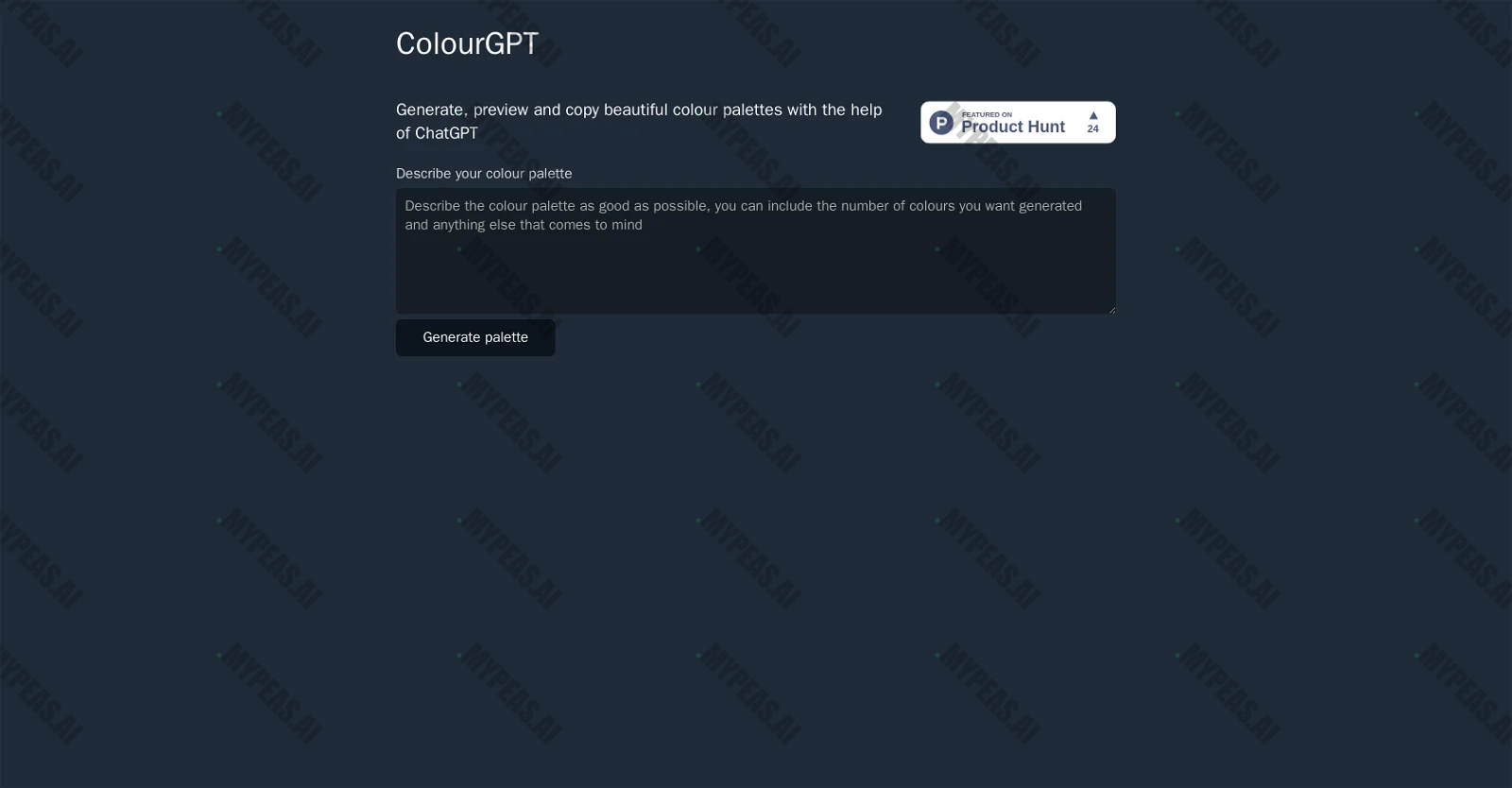 ColourGPT screenshot