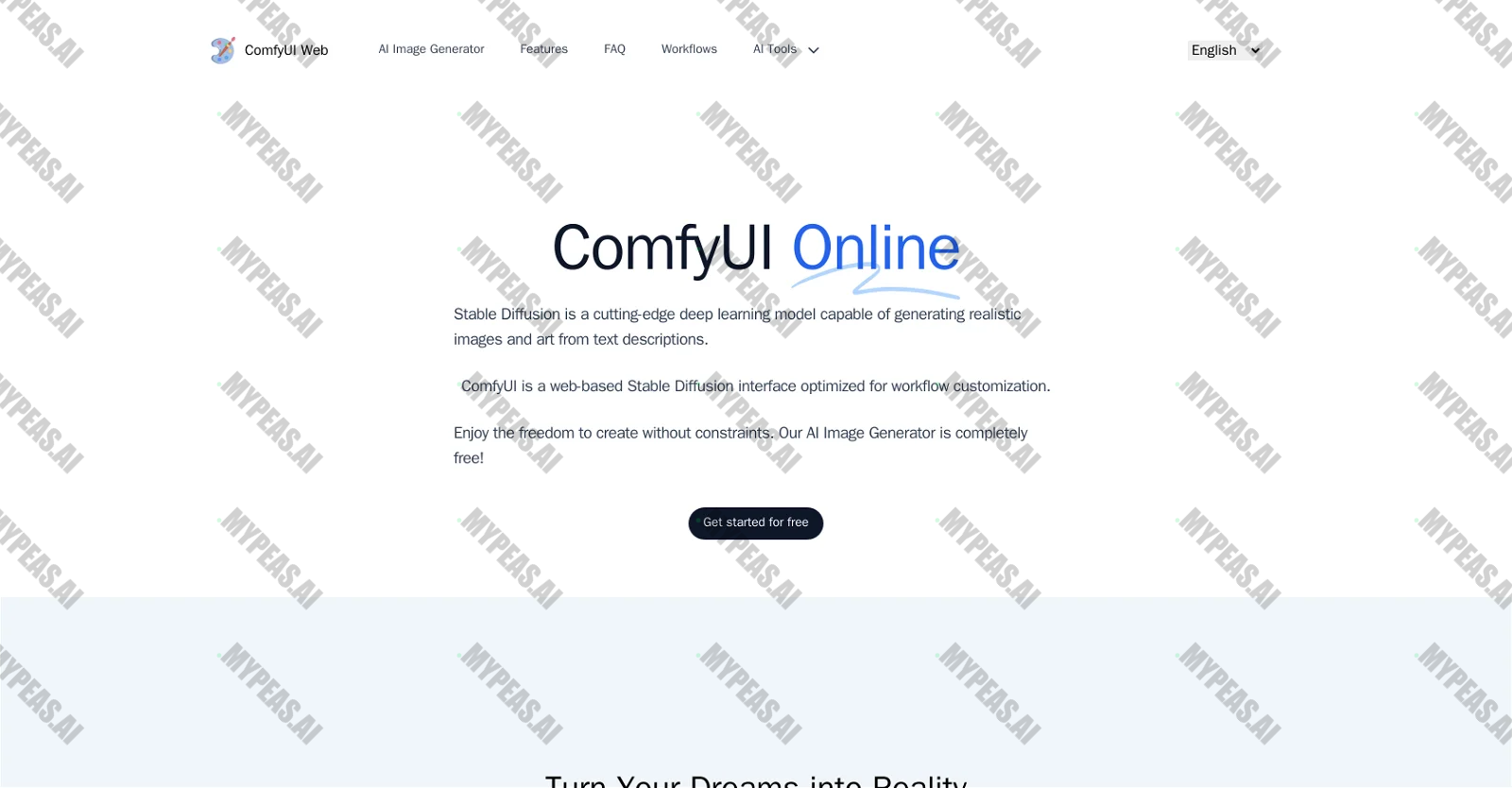 ComfyUI Web screenshot